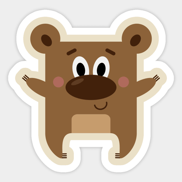 Mr Square Bear Sticker by SquareTeddyBear